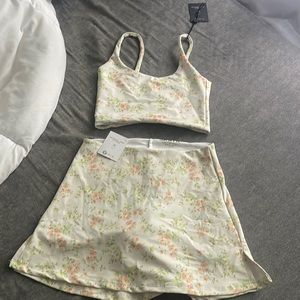 floral workout set skatie
